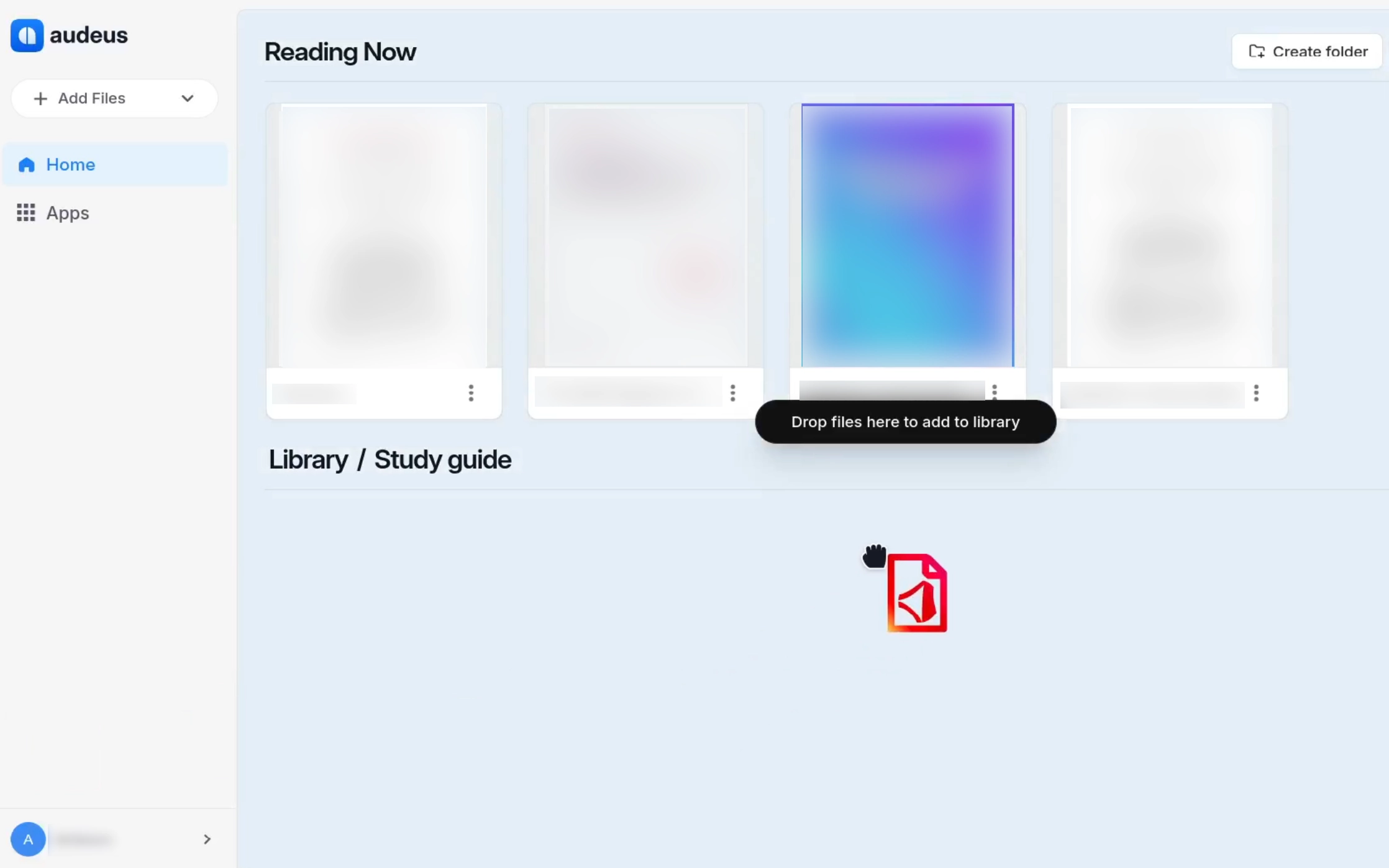 Screenshot showing a Microsoft Word document open in the Audeus Web Reader